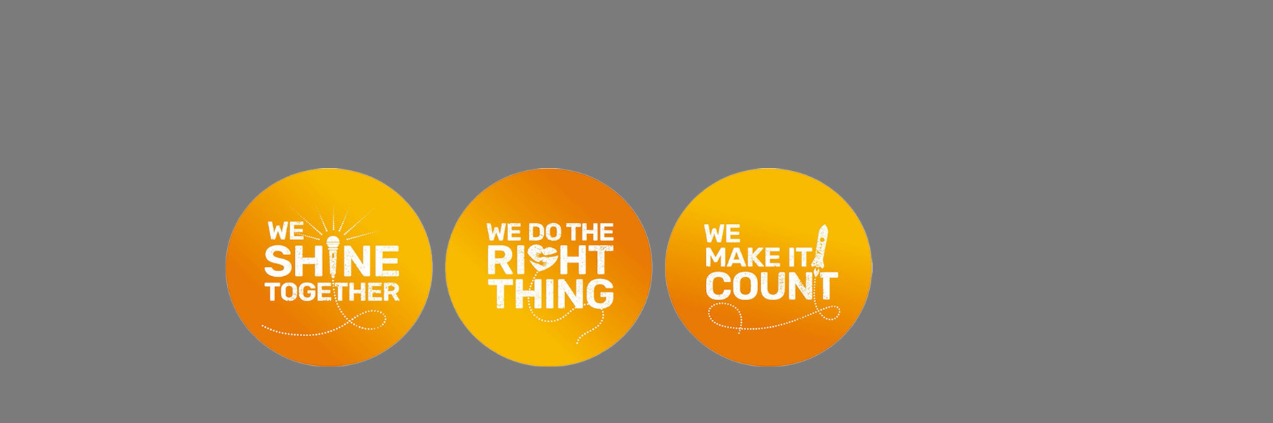 Key Values banner grey