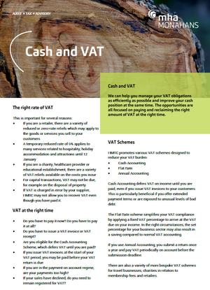 Cash and VAT
