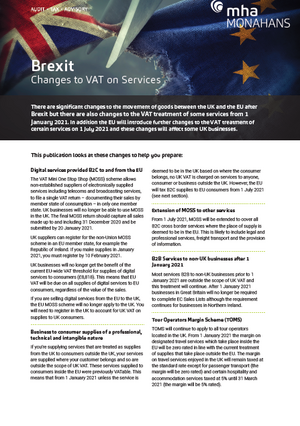 Brexit Changes to VAT on Services