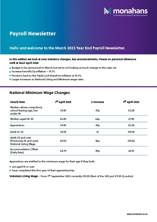 Payroll Newsletter March2023 cvrjpg